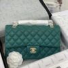 Túi Xách Chanel Classic Flap Bag Siêu Cấp Màu Xanh 25cm (2)