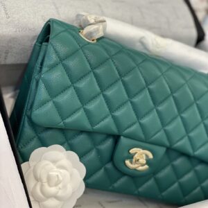 Túi Xách Chanel Classic Flap Bag Siêu Cấp Màu Xanh 25cm (2)