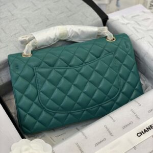 Túi Xách Chanel Classic Flap Bag Siêu Cấp Màu Xanh 25cm (2)