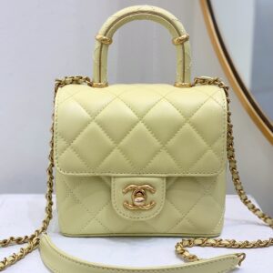 Túi Xách Chanel Mini Flap Bag Siêu Cấp Màu Xanh 15x18cm (2)