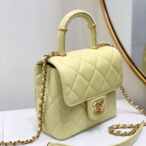 Túi Xách Chanel Mini Flap Bag Siêu Cấp Màu Xanh 15x18cm (2)