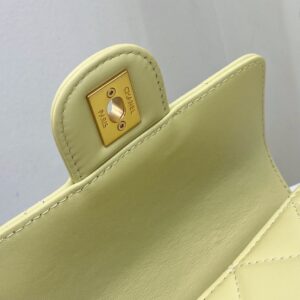 Túi Xách Chanel Mini Flap Bag Siêu Cấp Màu Xanh 15x18cm (2)