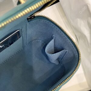 Túi Xách Chanel Vanity Siêu Cấp Màu Xanh Mạ Vàng (1)
