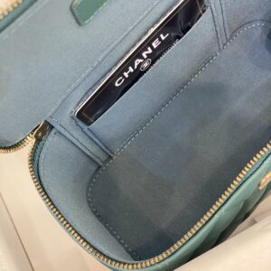 Túi Xách Chanel Vanity Siêu Cấp Màu Xanh Mạ Vàng (1)