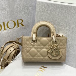 Túi Xách Dior D-Joy Mini Bag Màu Be Siêu Cấp Da Mịn 16.5x6x10 (1)