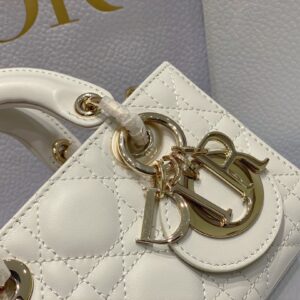 Túi Xách Dior D-Joy Mini Bag Màu Trắng Siêu Cấp Da Mịn 16.5x6x10 (1)