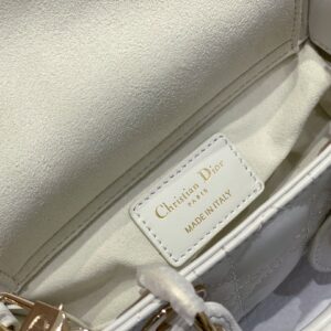 Túi Xách Dior D-Joy Mini Bag Màu Trắng Siêu Cấp Da Mịn 16.5x6x10 (1)