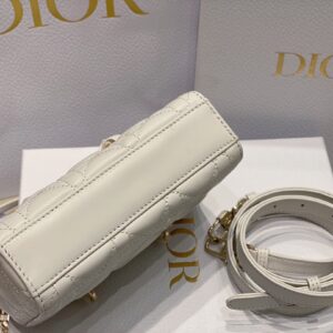 Túi Xách Dior D-Joy Mini Bag Màu Trắng Siêu Cấp Da Mịn 16.5x6x10 (1)