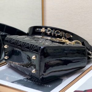 Túi Xách Dior Lady Màu Đen Da Bóng Siêu Cấp (8)