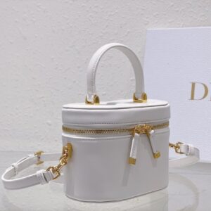 Túi Xách Dior Vanity Signature Siêu Cấp Màu Trắng (1)