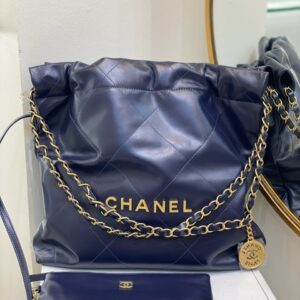 Túi Xách Hàng Hiệu Nữ Chanel Tote Super Màu Xanh Dương 35cm (10)