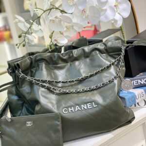 Túi Xách Hàng Hiệu Nữ Chanel Tote Super Màu Xanh Lá 35cm (1)