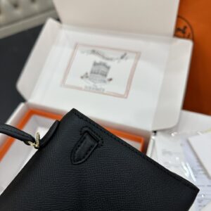 Túi Xách Hermes Kelly Siêu Cấp Màu Đen 19cm (2)