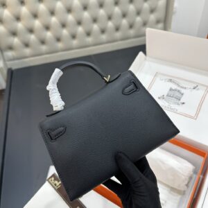 Túi Xách Hermes Kelly Siêu Cấp Màu Đen 19cm (2)