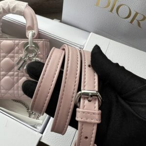 Túi Xách Lady Dior Mini Bag Siêu Cấp Màu Hồng Phấn 17cm