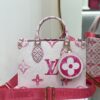 Túi Xách Louis Vuitton LV On The Go Siêu Cấp Màu Hồng 25cm (2)