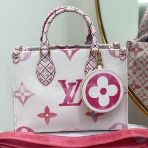 Túi Xách Louis Vuitton LV On The Go Siêu Cấp Màu Hồng 25cm (2)
