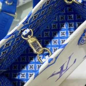 Túi Xách Louis Vuitton LV On The Go Siêu Cấp Màu Xanh 25cm (2)