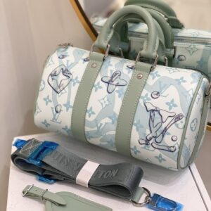 Túi Xách Louis Vuitton LV Trống Siêu Cấp Màu Xanh Dương 25cm