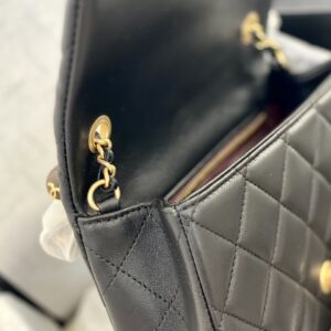 Túi Xách Nữ Chanel Hàng Hiệu Siêu Cấp Tay Cầm Gỗ 12,5x21x6cm (2)