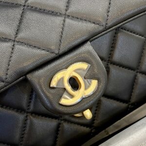 Túi Xách Nữ Chanel Hàng Hiệu Siêu Cấp Tay Cầm Gỗ 12,5x21x6cm (2)