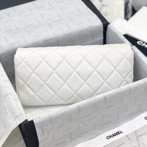Túi Xách Nữ Hàng Hiệu Chanel Siêu Cấp Màu Trắng 25cm (1)