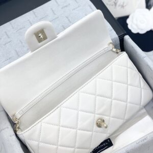 Túi Xách Nữ Hàng Hiệu Chanel Siêu Cấp Màu Trắng 25cm (1)