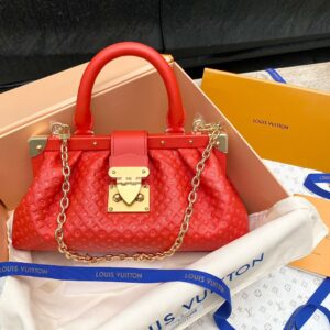 Túi Xách Nữ Hàng Hiệu Louis Vuitton Màu Đỏ Siêu Cấp 28cm (1)