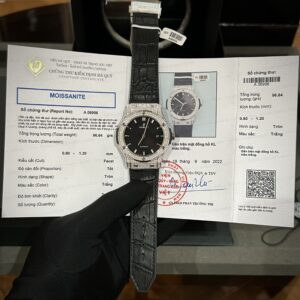 Hublot Classic Fusion Đính Full Kim Cương Moissanite Màu Đen 42mm