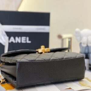 Túi Nữ Hàng Hiệu Chanel Handle Cao Cấp Thiết Kế Vân Trám 19cm