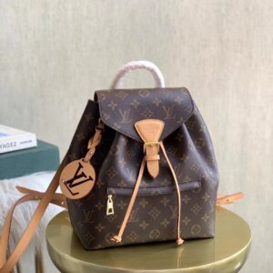 Balo Louis Vuitton Montsouris Nữ Hàng Hiệu Phụ Kiện Vàng 27x33cm