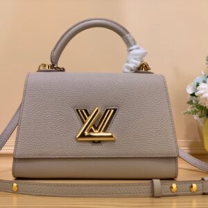 Túi Xách Louis Vuitton LV Twist Handle Siêu Cấp Brown 17x25x11cm