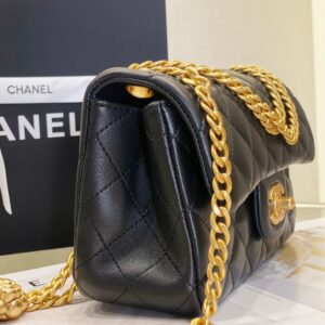 Túi Xách Nữ Hàng hiệu Chanel Charm Siêu Cấp Dây Xích Vàng Gold 20cm