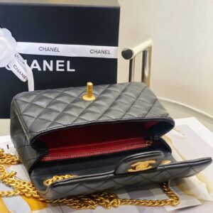 Túi Xách Nữ Hàng hiệu Chanel Charm Siêu Cấp Dây Xích Vàng Gold 20cm