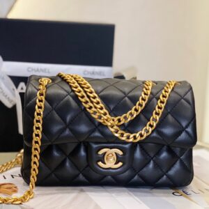 Túi Xách Nữ Hàng hiệu Chanel Charm Siêu Cấp Dây Xích Vàng Gold 20cm