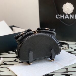 Balo Nữ Hàng Hiệu Chanel Siêu Cấp Bản Đẹp Màu Đen 20.5x20x11.5cm
