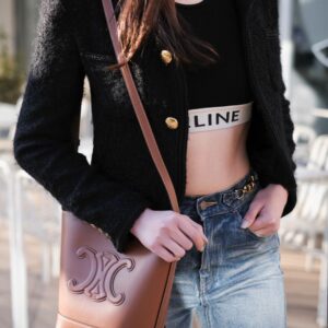 Túi Xách Nữ Hàng Hiệu Celine Neo Triomphe Siêu Cấp Logo Nổi 30x22x12cm