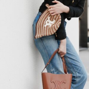 Túi Xách Nữ Hàng Hiệu Celine Neo Triomphe Siêu Cấp Logo Nổi 30x22x12cm