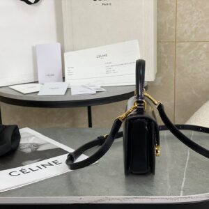 Túi Xách Nữ Hàng Hiệu Celine Handle Siêu Cấp Màu Trắng 15.5x11.5x5cm