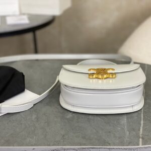 Túi Xách Nữ Hàng Hiệu Celine Handle Siêu Cấp Màu Trắng 15.5x11.5x5cm