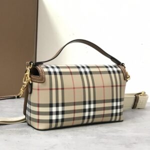 Túi Xách Nữ Hàng Hiệu Burberry Siêu cấp Họa Tiết Canvas 24x8x14cm