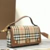 Túi Xách Nữ Hàng Hiệu Burberry Siêu cấp Họa Tiết Canvas 24x8x14cm