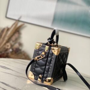 Túi Xách Nữ Louis Vuitton LV Petite Valise Trunk Siêu Cấp Ô Trám 22.5x14.5x11.5cm