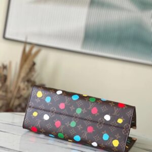 Túi Xách Nữ Hàng Hiệu Louis Vuitton LV On The Go Siêu Cấp Họa Tiết Chấm Bi 35x28cm