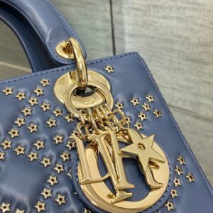 Túi Xách Nữ Hàng Hiệu Dior Lady Khóa Vàng Khắc Logo 20cm