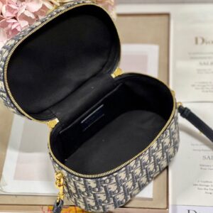 Túi Xách Nữ Hàng Hiệu Dior Travel Họa Tiết Khóa Vàng 20x12x14cm