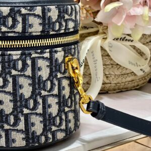 Túi Xách Nữ Hàng Hiệu Dior Travel Họa Tiết Khóa Vàng 20x12x14cm