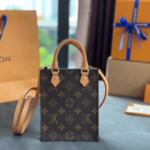 Túi Xách Nữ Hàng Hiệu Louis Vuitton LV Petit Sacplat Họa Tiết Chuyền Thống 17x14cm