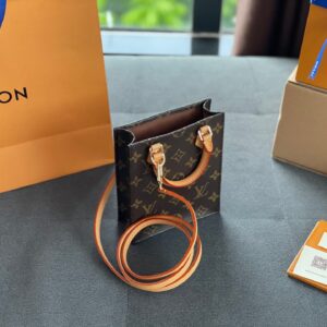 Túi Xách Nữ Hàng Hiệu Louis Vuitton LV Petit Sacplat Họa Tiết Chuyền Thống 17x14cm