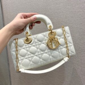 Túi Xách Nữ Hàng Hiệu Dior D-JOY Màu Trắng Siêu Cấp 26x13.5cm